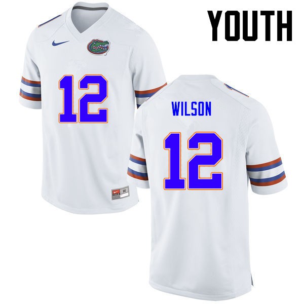 Florida Gators Youth #12 Quincy Wilson College Football Jersey White